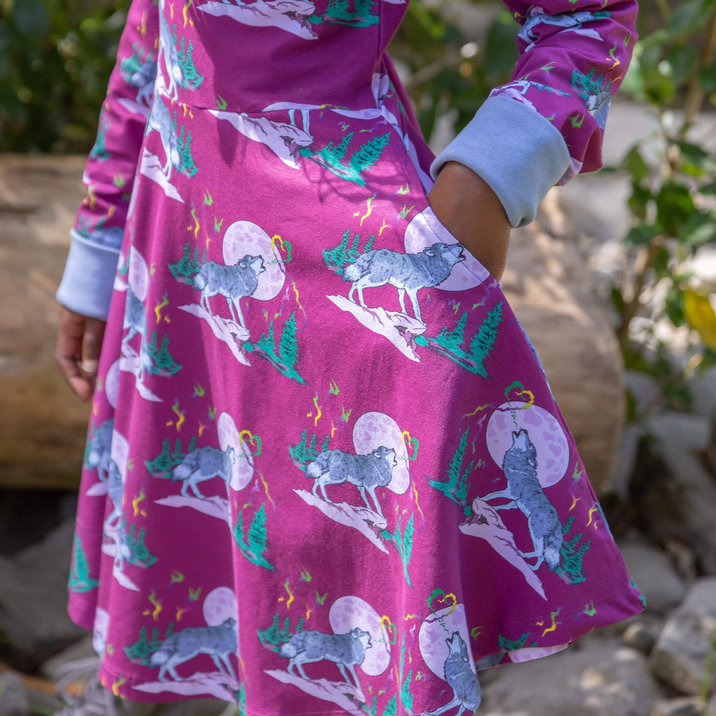 Luna's Song | Long Sleeve twirl dress with pockets