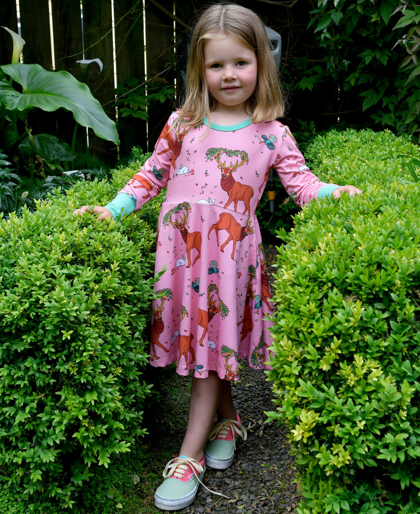Cedar in the Berry Bush | Twirl dress long sleeve