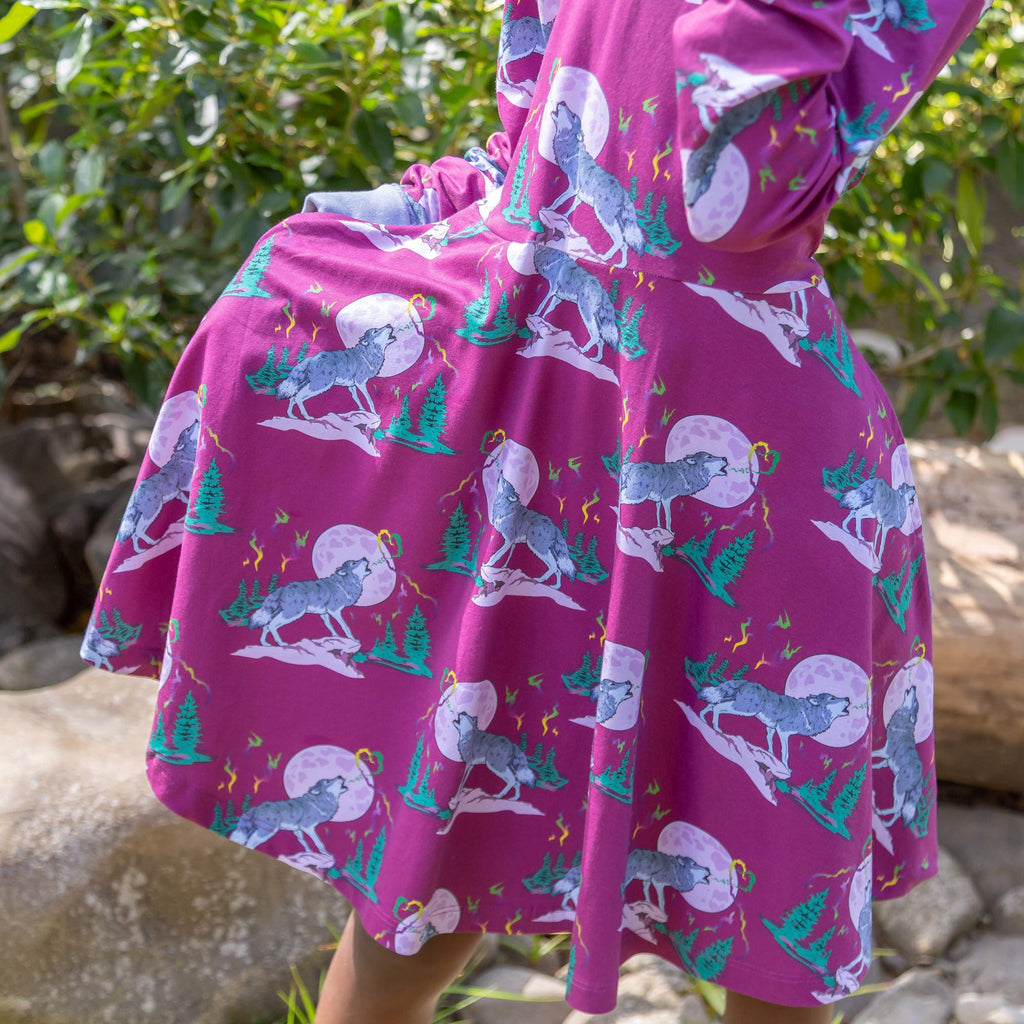 Luna's Song | Long Sleeve twirl dress with pockets