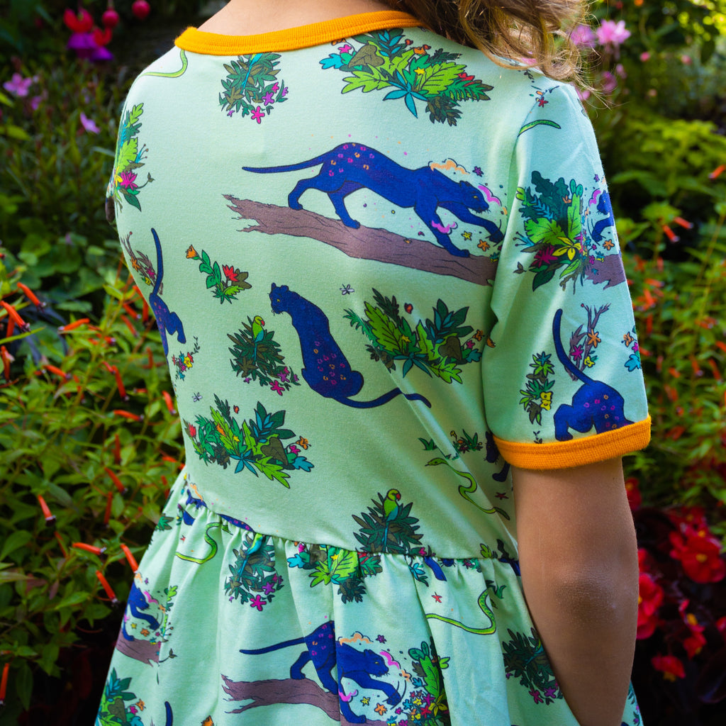 Flower Painting Panther | Babydoll dress