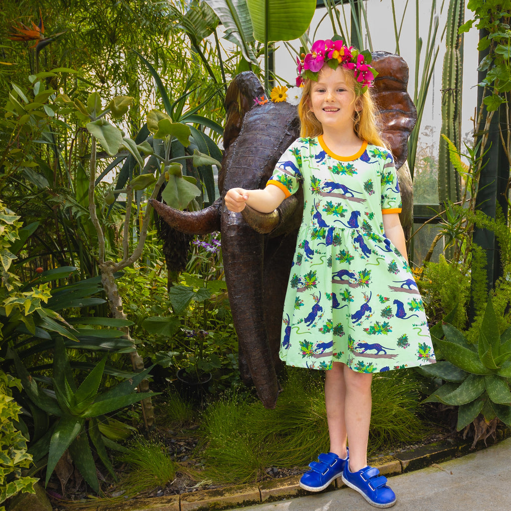 Flower Painting Panther | Babydoll dress