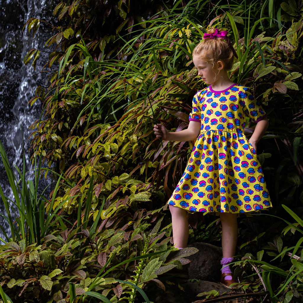 Rainbow Leopard Print | Babydoll dress