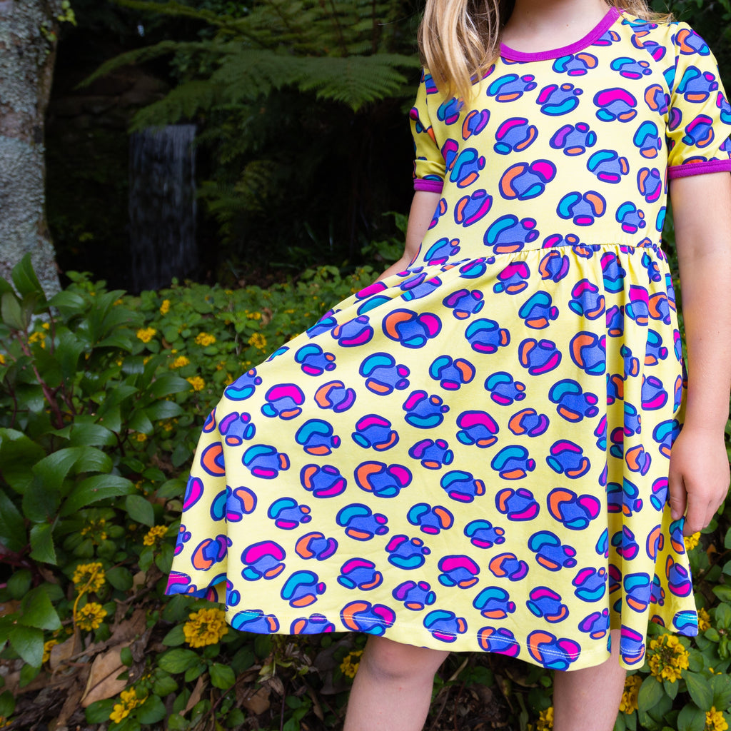 Rainbow Leopard Print | Babydoll dress